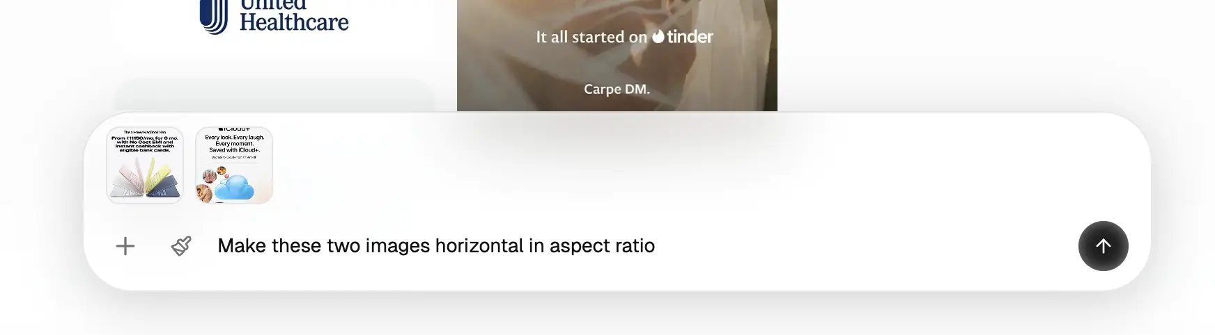 A single ad adapted across different formats